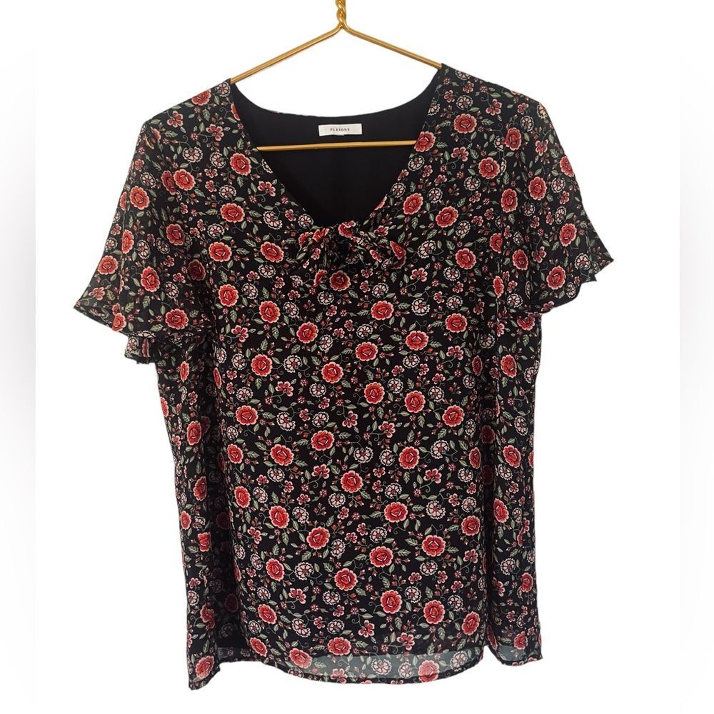 Pleione Woman’s Floral‎ Blouse , Size Small